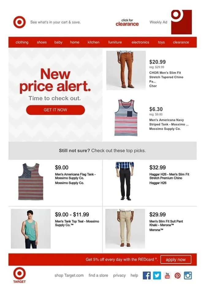 Cross-selling and upselling campaigns - Target