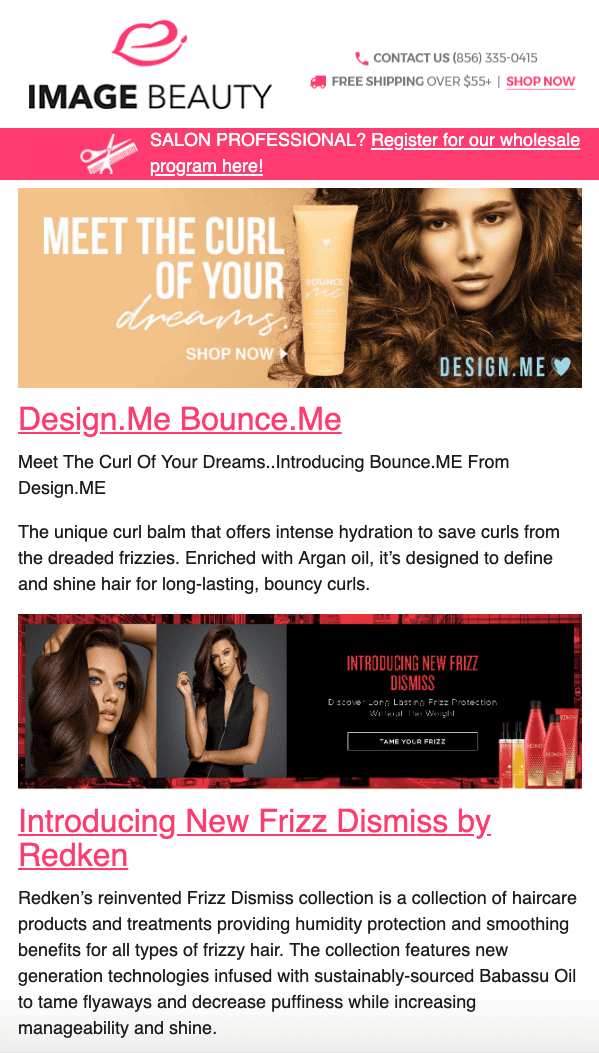 Educational and nurturing campaign - Image beauty