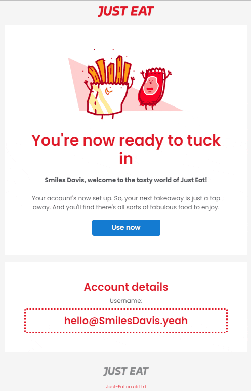 Just Eat - Welcome and onboarding campaigns
