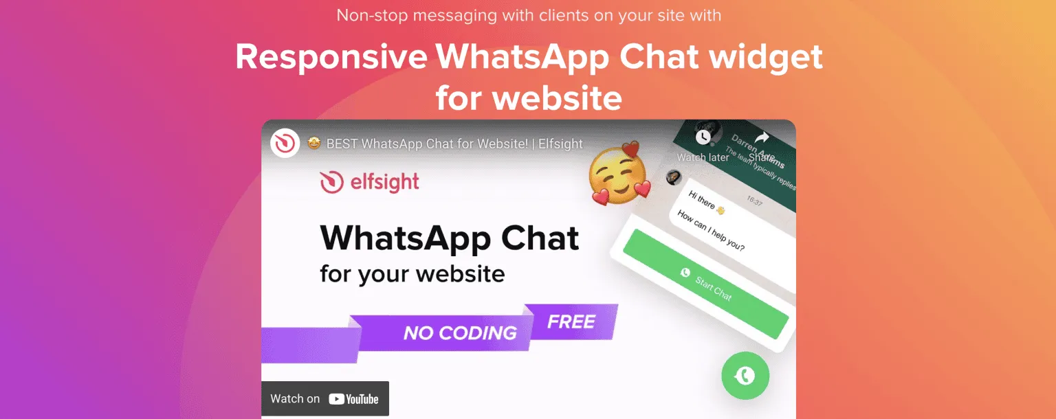 Elfsight-Whatsapp widget