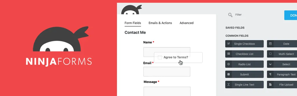 Ninja Forms plugin banner