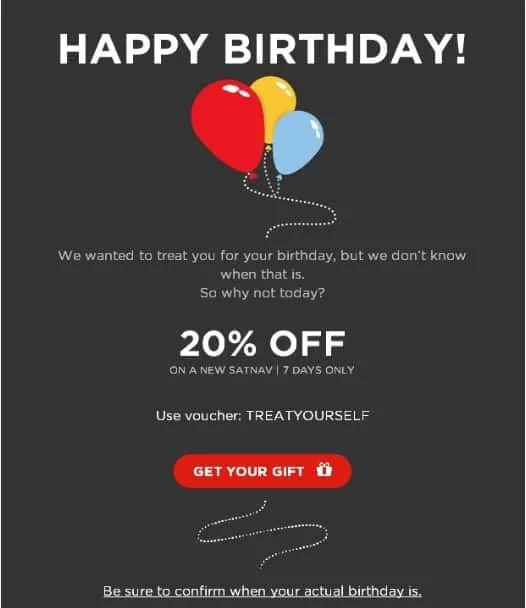 Birthday and anniversary emails