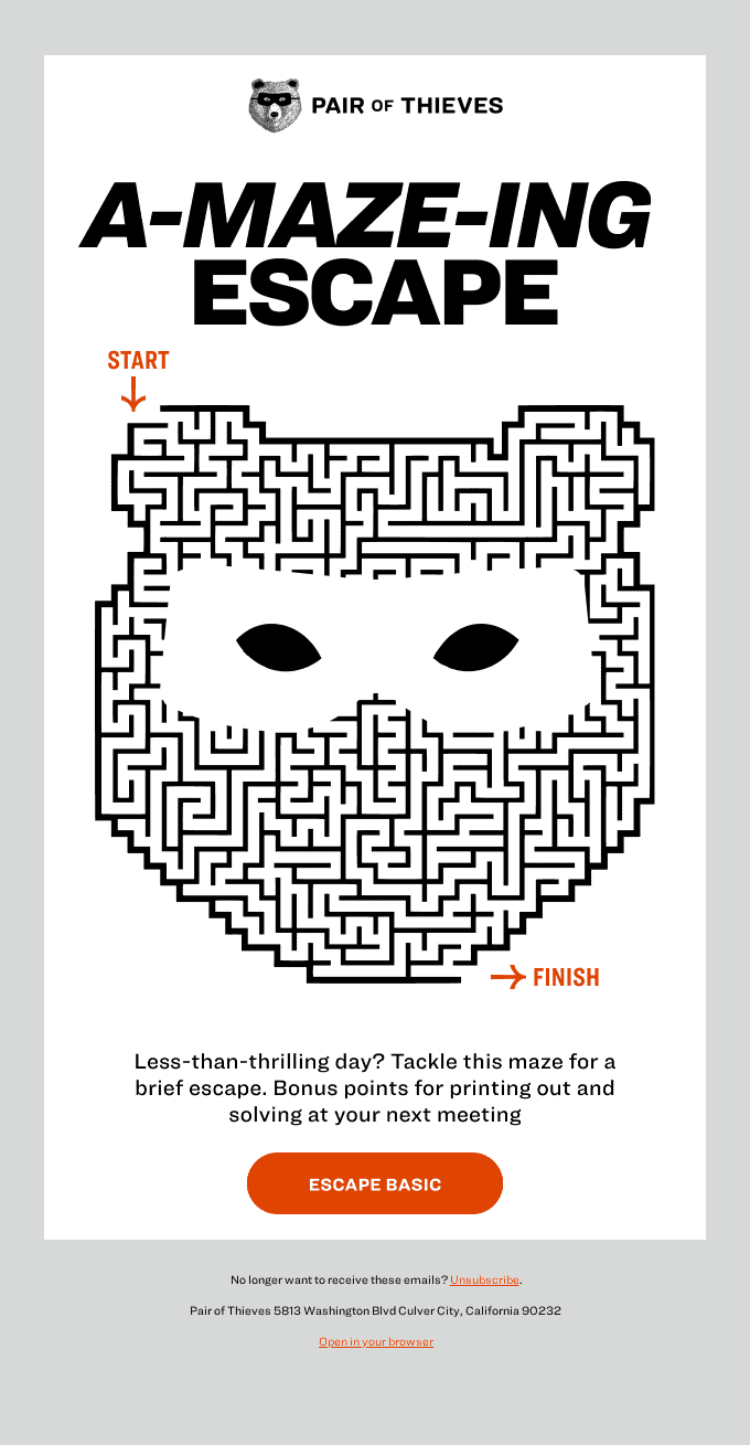 Email gamification