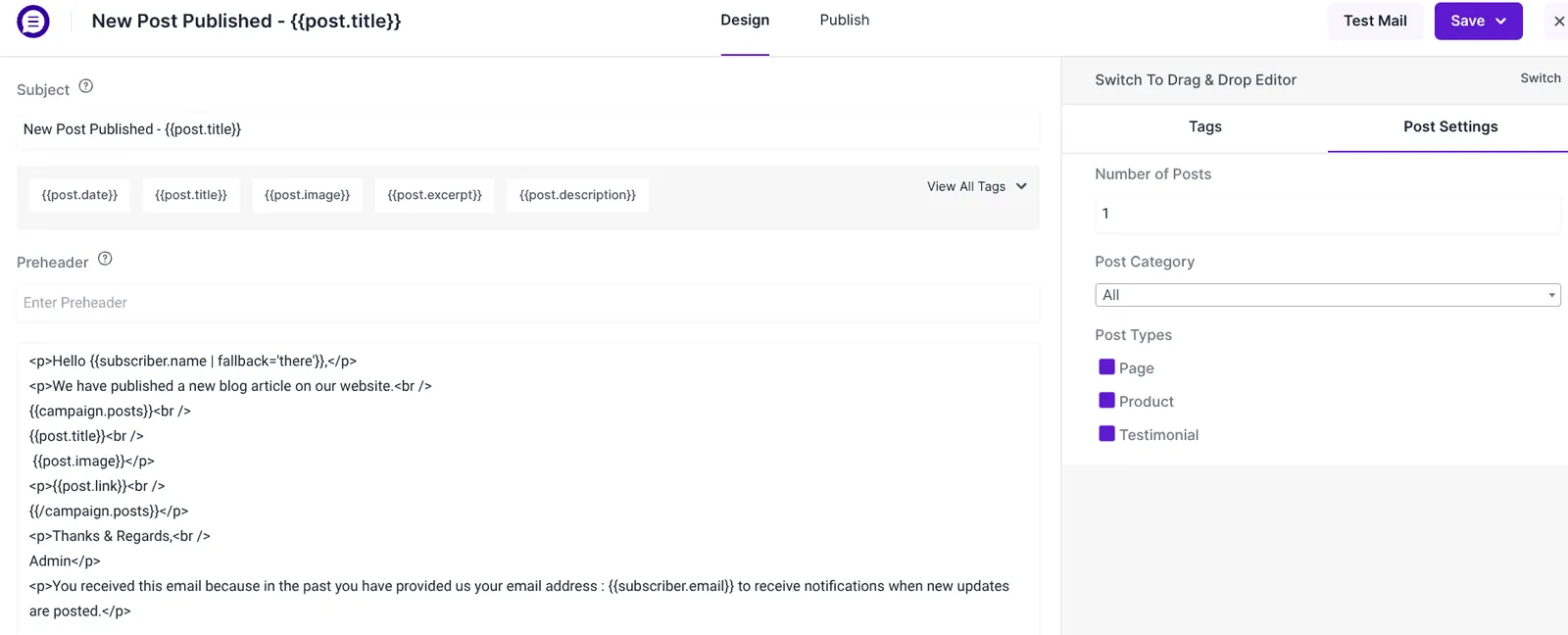 Icegram Express - email editor