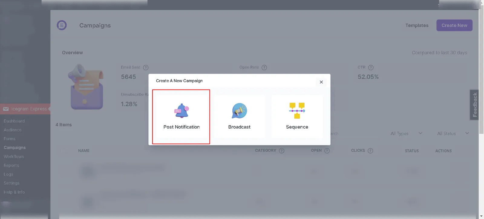 Post notification - Icegram Express