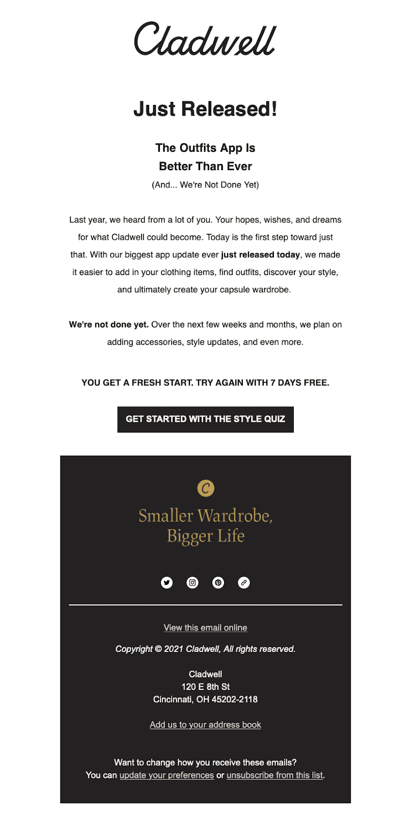 Product Launch Email
