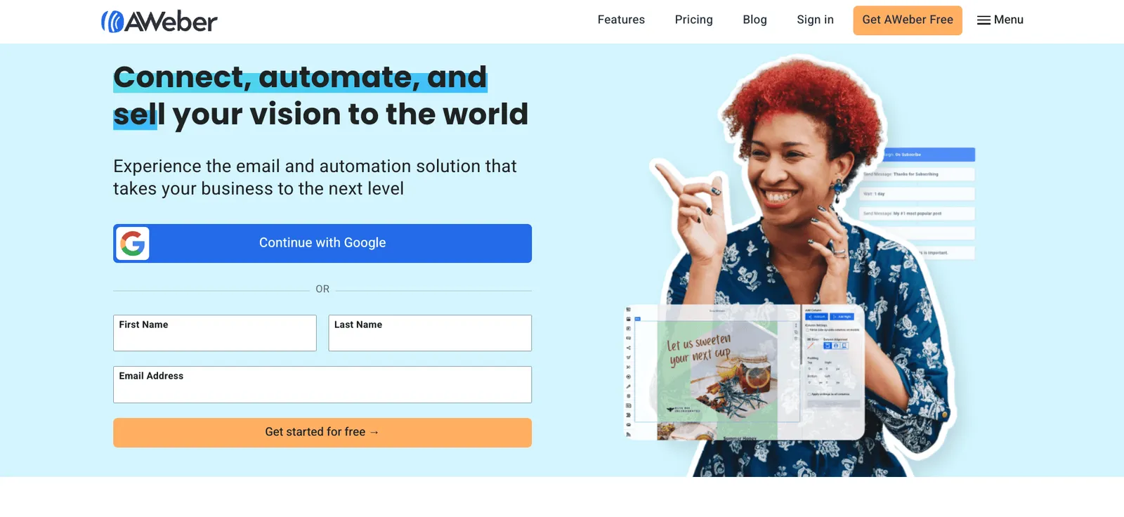 Aweber - Landing page