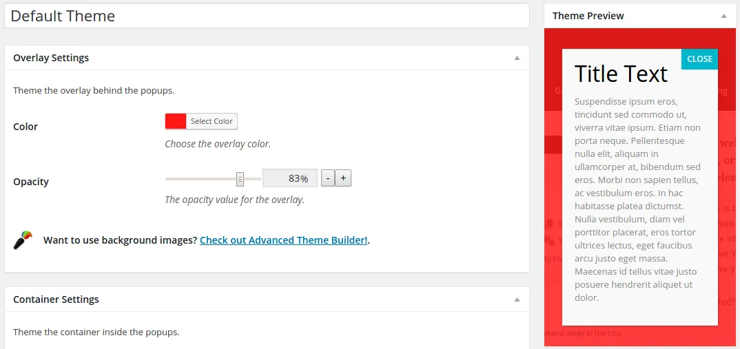 Default theme pm