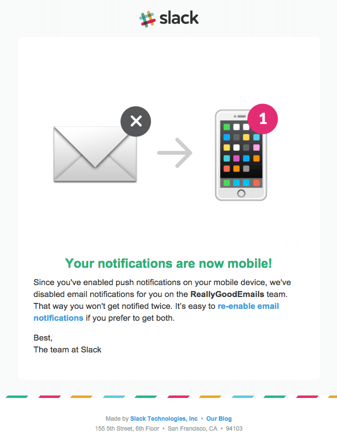 Slack transactional emails
