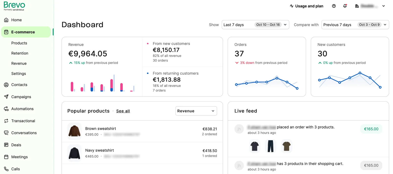 Brevo dashboard