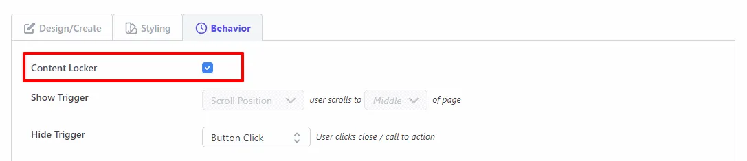 content loc option popup