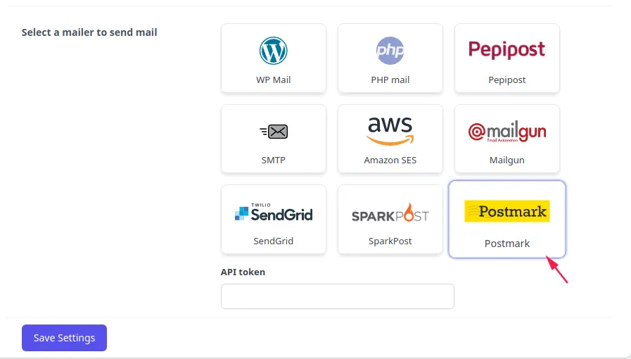 Email Sending Setting – Postmark Mailer