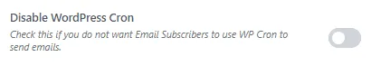 Disable WordPress Cron