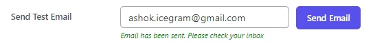 Send email test