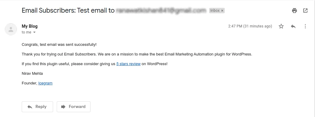 Final Email