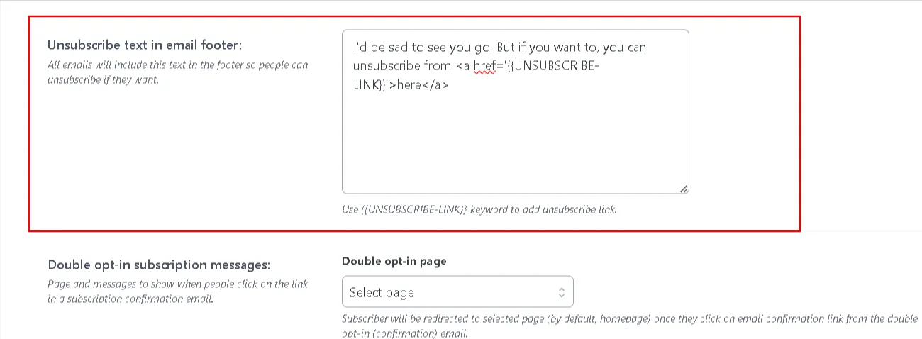 unsubscribe campaigns