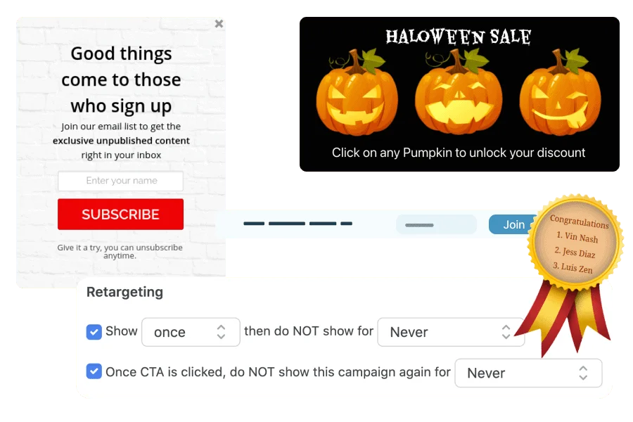 Multipurpose popup CTA conversion